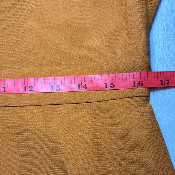 Massimo Dutti V-Neck Orange Midi Dress - Picture 6 of 11